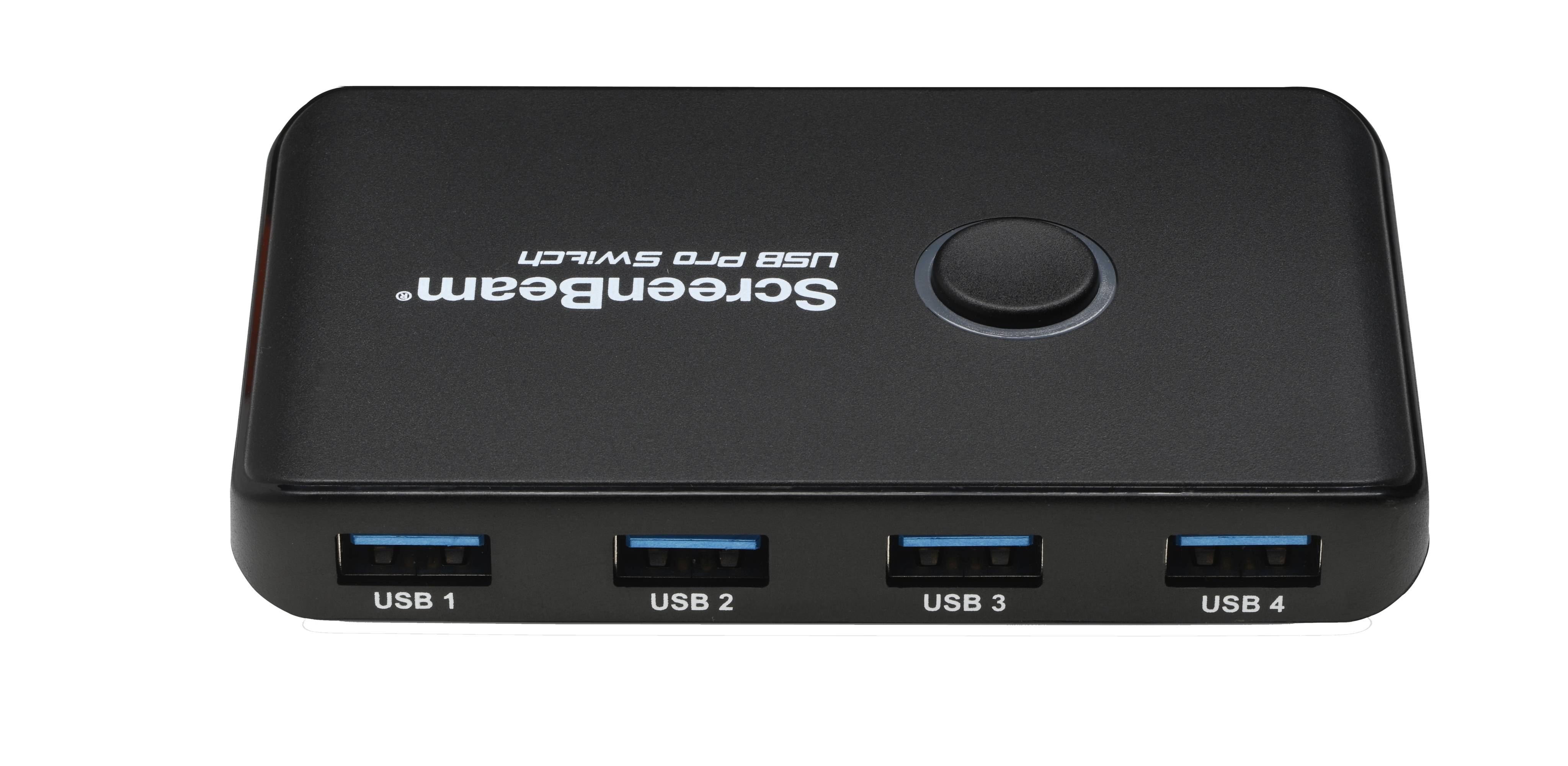 Interruptor para compartir periférico USB 4x ScreenBeam USB Pro Switch, SuperSpeed USB 3.0  3