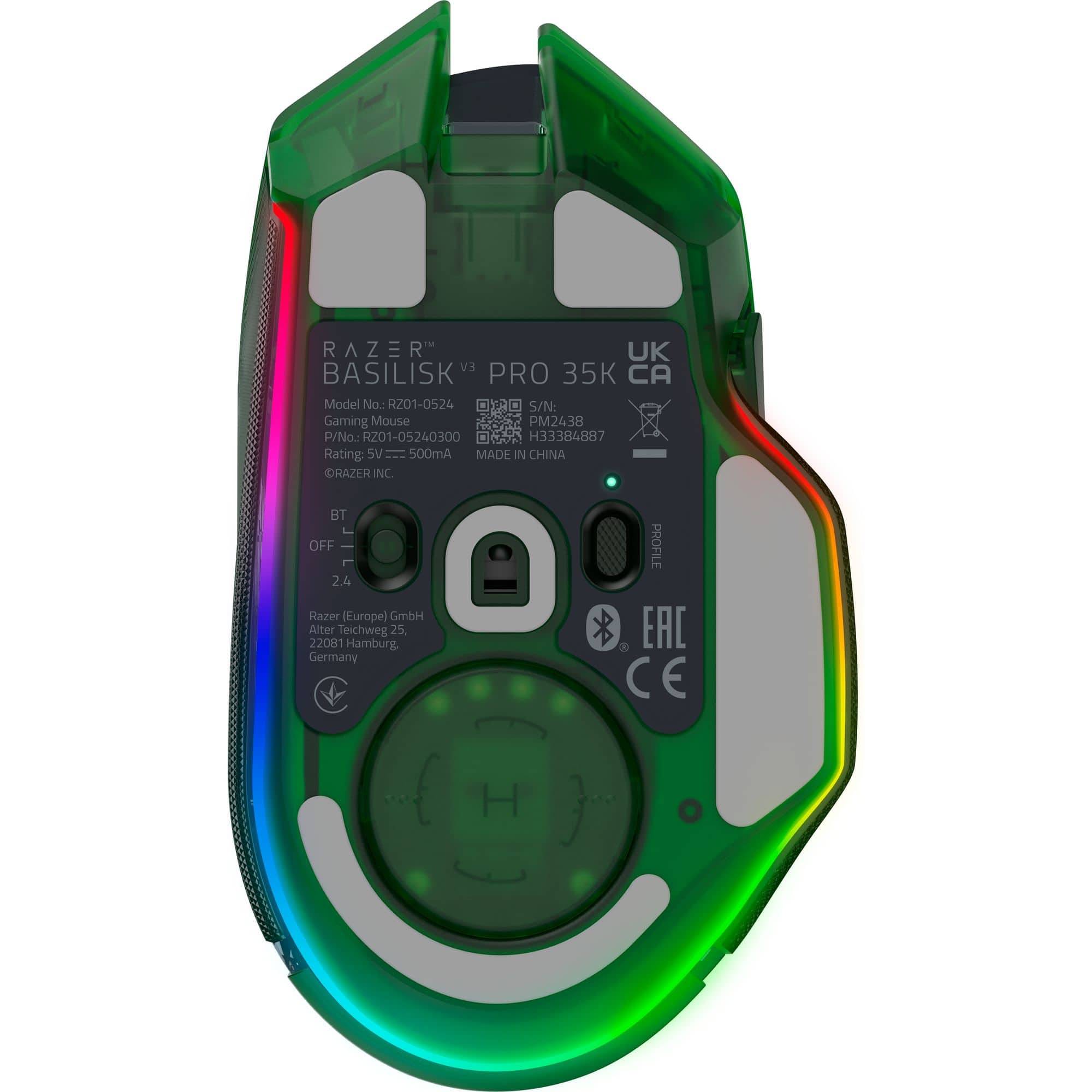 Mouse Gamer Inalámbrico Razer Basilisk V3 Pro 35K, 11 Botones, HyperSpeed, BT, Phantom Green  5