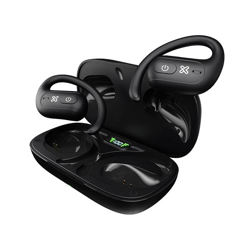 Audífonos Inalámbricos Klip Extreme OpenBuds, True Wireless, ENC, Bluetooth 5.3, Negro 1