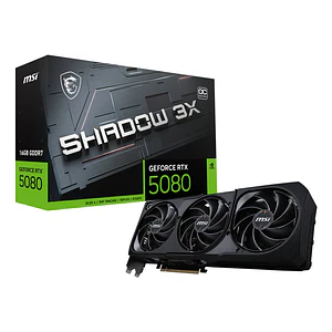 Tarjeta de Video MSI GeForce RTX 5080 16G SHADOW 3X OC, 16GB GDDR7, 1x HDMI, 3x DisplayPort
