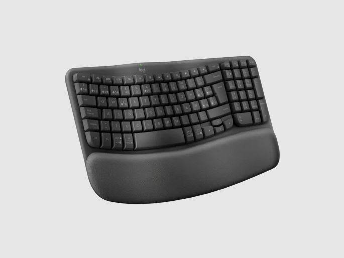 Teclado ergonómico Logitech Wave Keys for Business, Receptor USB-A Logi Bolt 3