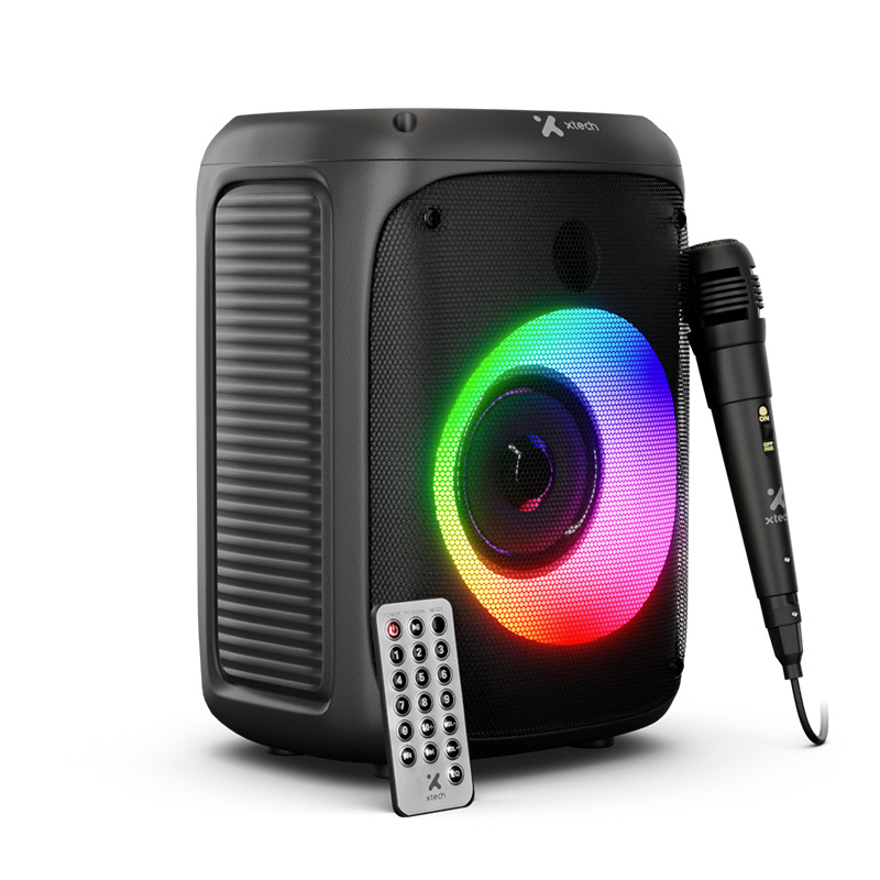 Parlante Portátil Inalámbrico Xtech SonicBloom XTS-661, con Luces y Micrófono, Bluetooth, Black  3