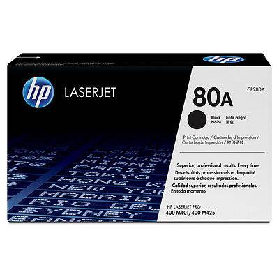 Cartucho de Tóner Original HP 80A Negro LaserJet  1