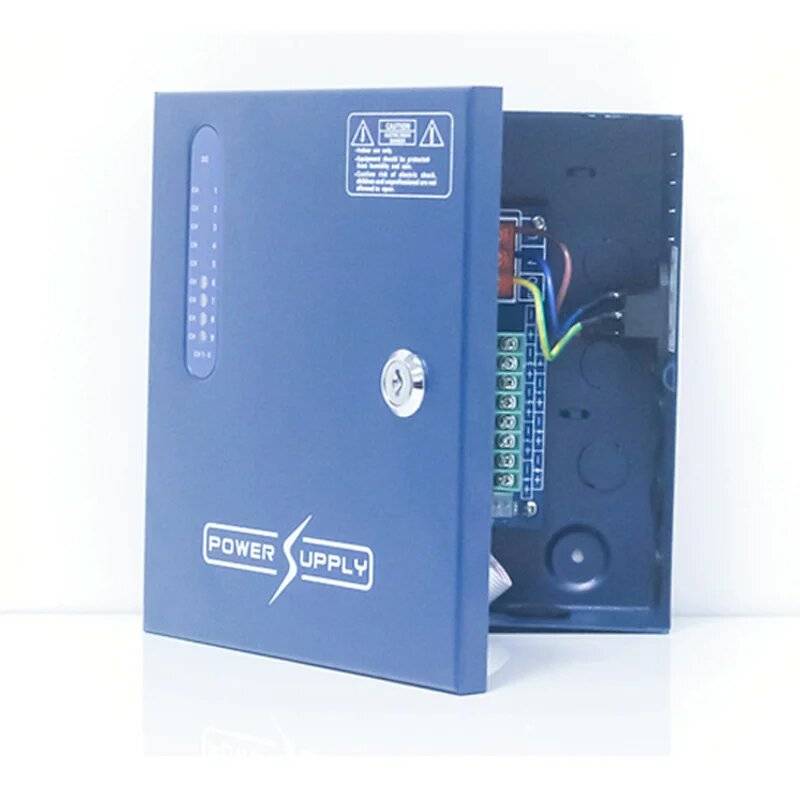Fuente de Poder Folksafe para sistema CCTV, 10A, 12V, 9 canales de salida, LED/Fusible PTC 1