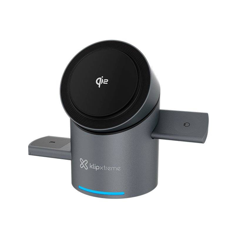 Base cargadora Klip Xtreme 15W – USB-C, carga inalámbrica rápida para celulares 1