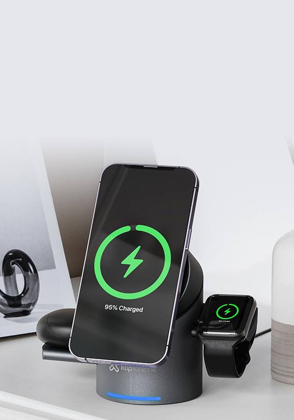 Base cargadora Klip Xtreme 15W – USB-C, carga inalámbrica rápida para celulares 8