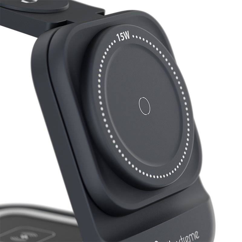 Base cargadora Klip Xtreme 15W – USB-C, soporte vertical para celular o carga inalámbrica 3