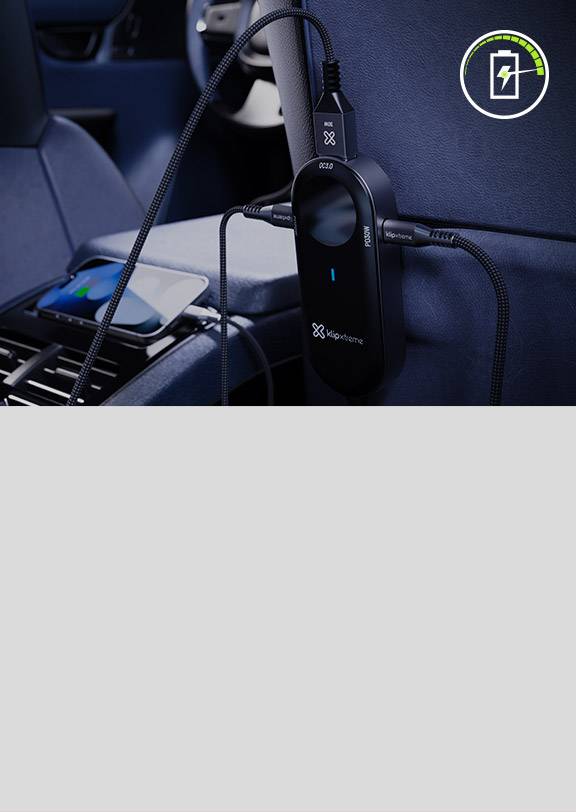 Adaptador auto Klip Xtreme 100W – 4×USB-C, 2×USB-A, carga simultánea de alta potencia 9