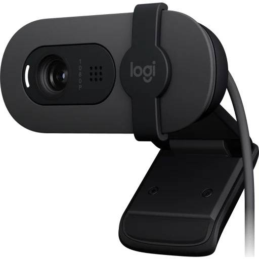 Cámara Web Logitech Brio 100 Full HD, tapa de privacidad, micrófono integrado  1