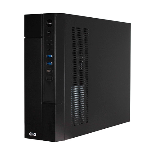 Gabinete Clio S609 Micro ATX con Fuente 500W, USB 3.0, Tipo-C 3.1, Slim Case, Negro 2