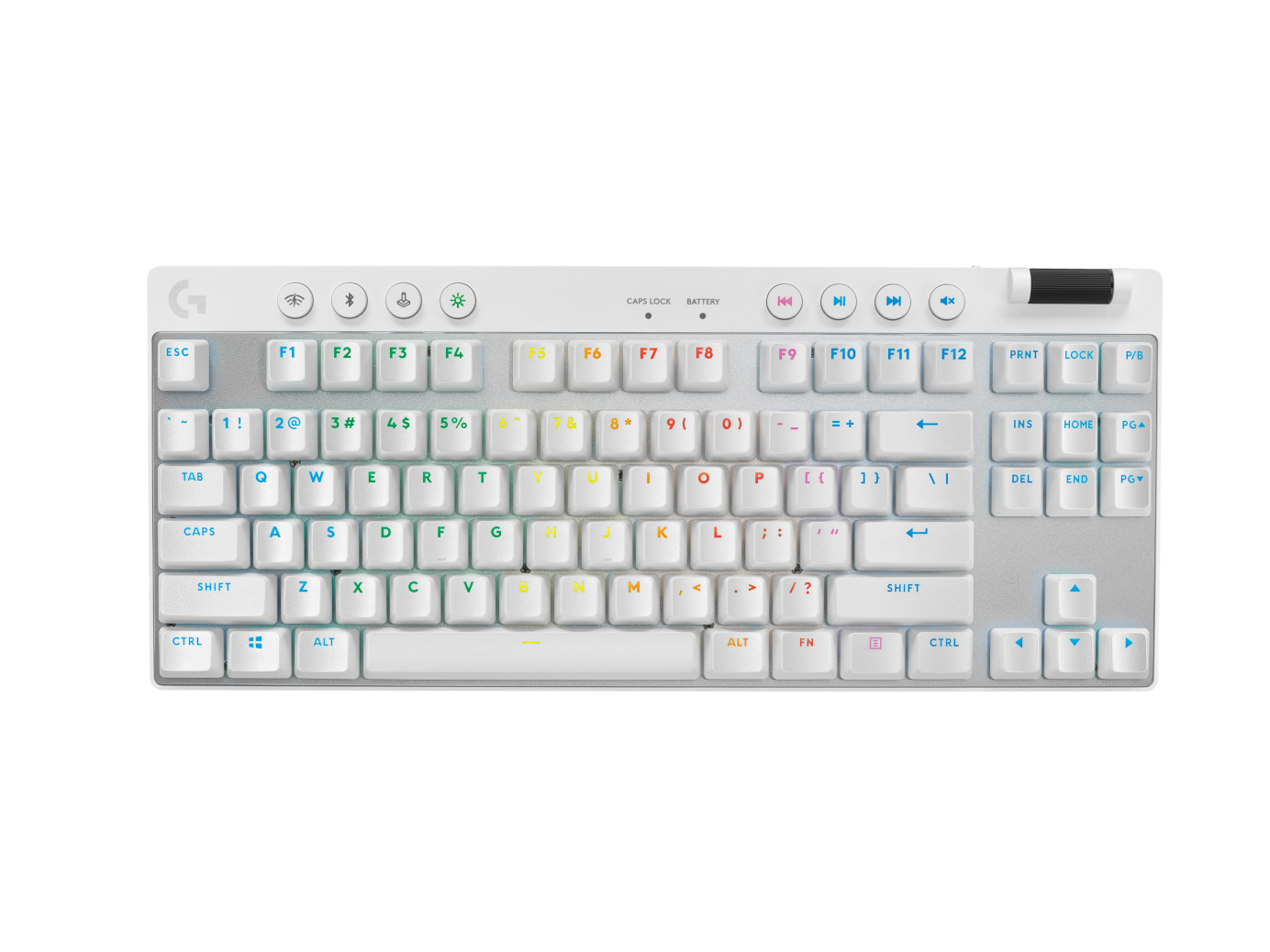 Teclado Mecánico Inalámbrico Logitech PRO X TKL LIGHTSPEED, Switch GX Brown, Inglés, White 2