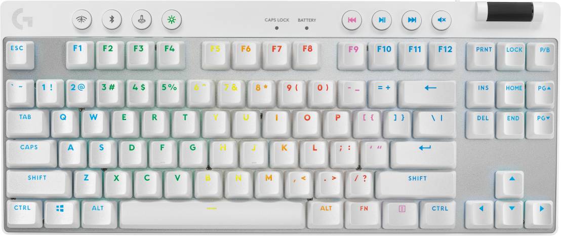 Teclado Mecánico Inalámbrico Logitech PRO X TKL LIGHTSPEED, Switch GX Brown, Inglés, White 6