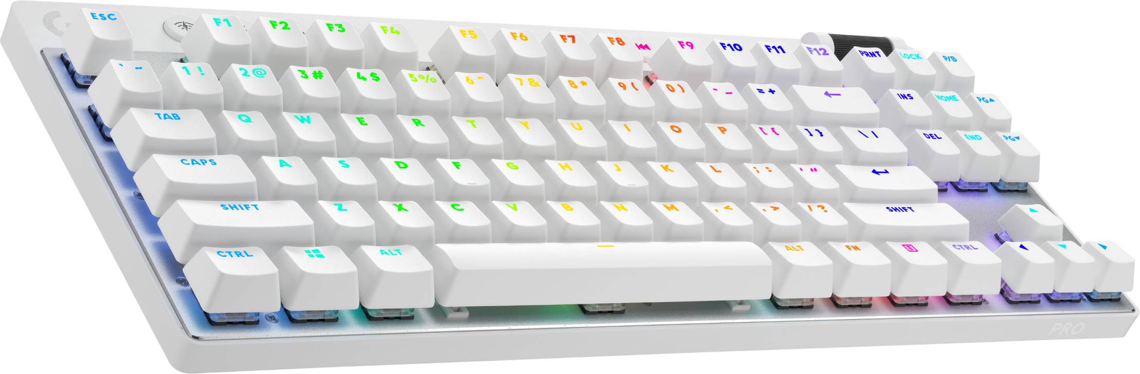 Teclado Mecánico Inalámbrico Logitech PRO X TKL LIGHTSPEED, Switch GX Brown, Inglés, White 8