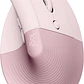 Mouse Ergonómico Logitech Lift, 6 Botones, 4000DPI, Bluetooth, Dark Rose - Miniatura 1