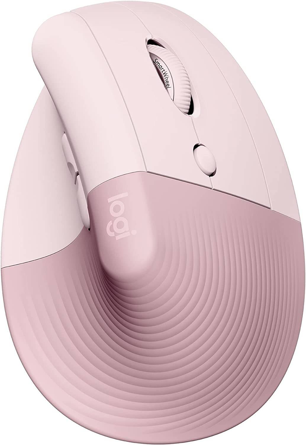 Mouse Ergonómico Logitech Lift, 6 Botones, 4000DPI, Bluetooth, Dark Rose 1