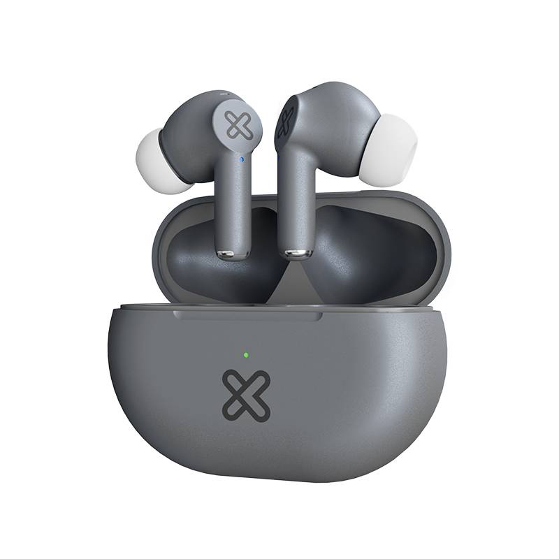 Audífonos Inalámbricos Klip Xtreme Buds-Fi, True Wireless, ENC, Bluetooth 5.4, Gris 1