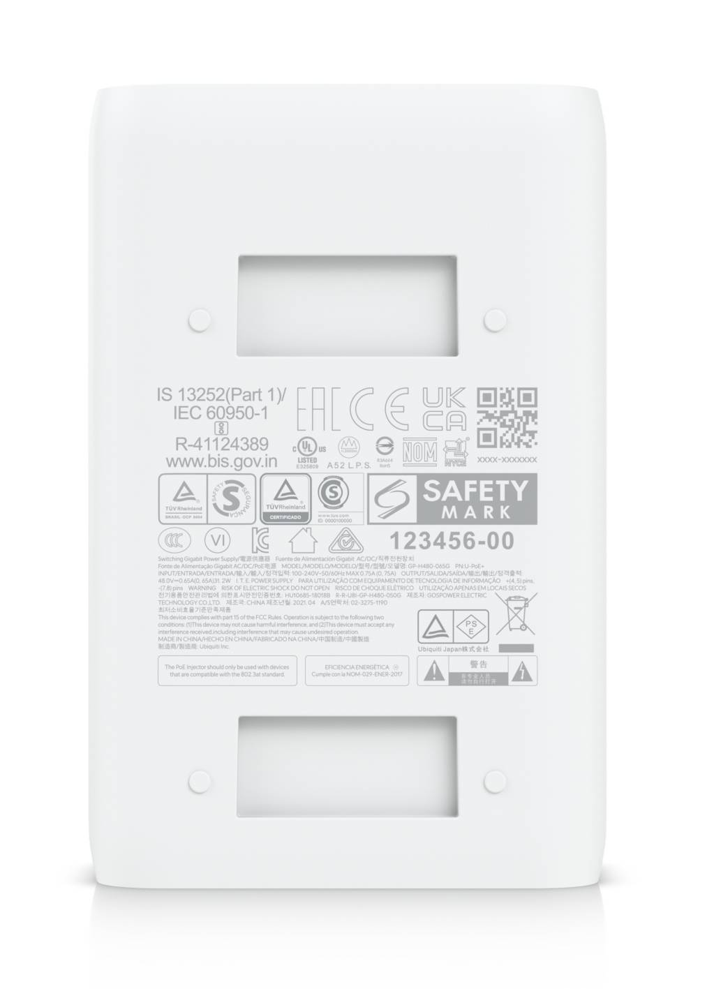 Adaptador PoE+ Ubiquiti U-POE+ para dispositivos UniFi, 50V 8