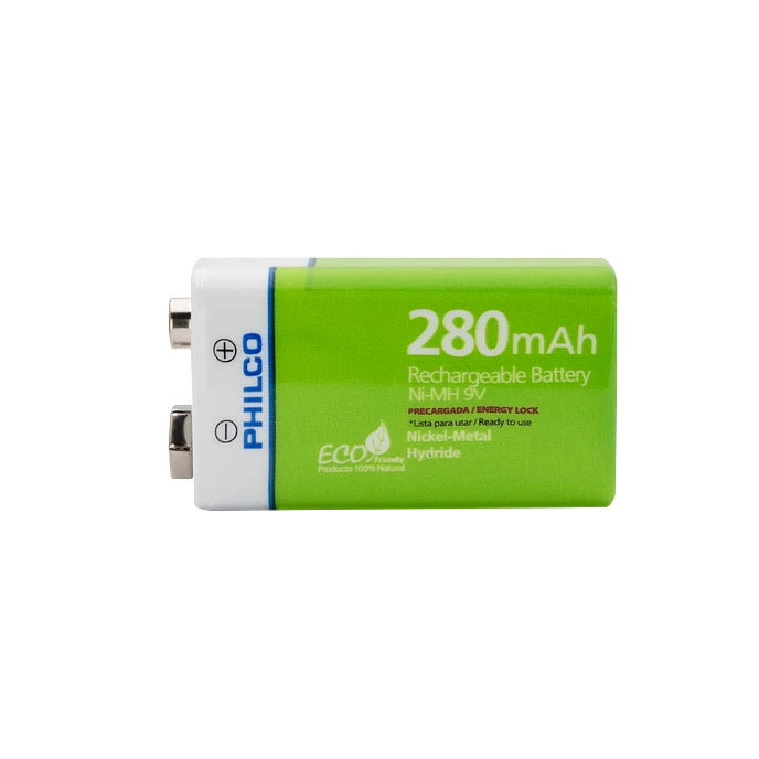 Bateria Recargable Ni-MH 42ULX92800 PHILCO 9V 280mAH Pila 3