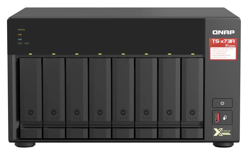 Servidor NAS QNAP AMD Ryzen™ V1500B, 4 Núcleos 2.2GHz, 8-Bay, 8GB Ram 2