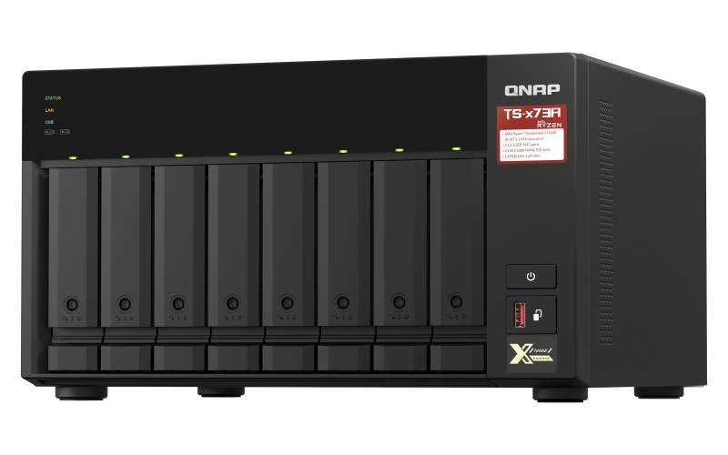 Servidor NAS QNAP AMD Ryzen™ V1500B, 4 Núcleos 2.2GHz, 8-Bay, 8GB Ram 3