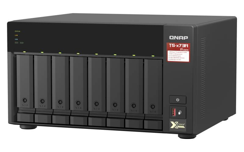 Servidor NAS QNAP AMD Ryzen™ V1500B, 4 Núcleos 2.2GHz, 8-Bay, 8GB Ram 9