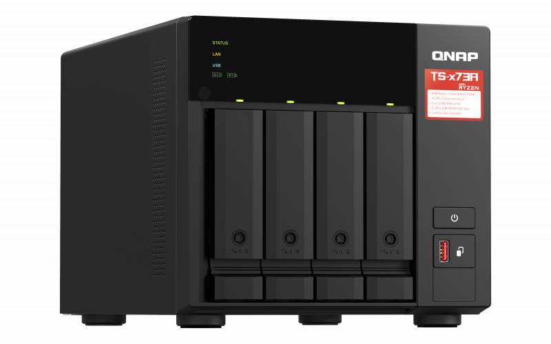 NAS QNAP TS-473A AMD Ryzen™ V1500B Quad-Core 2,2 GHz, Ram 8GB, 2,5GbE, 4xSATA 4