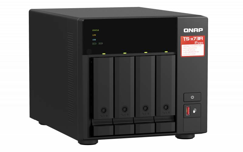 NAS QNAP TS-473A AMD Ryzen™ V1500B Quad-Core 2,2 GHz, Ram 8GB, 2,5GbE, 4xSATA 6