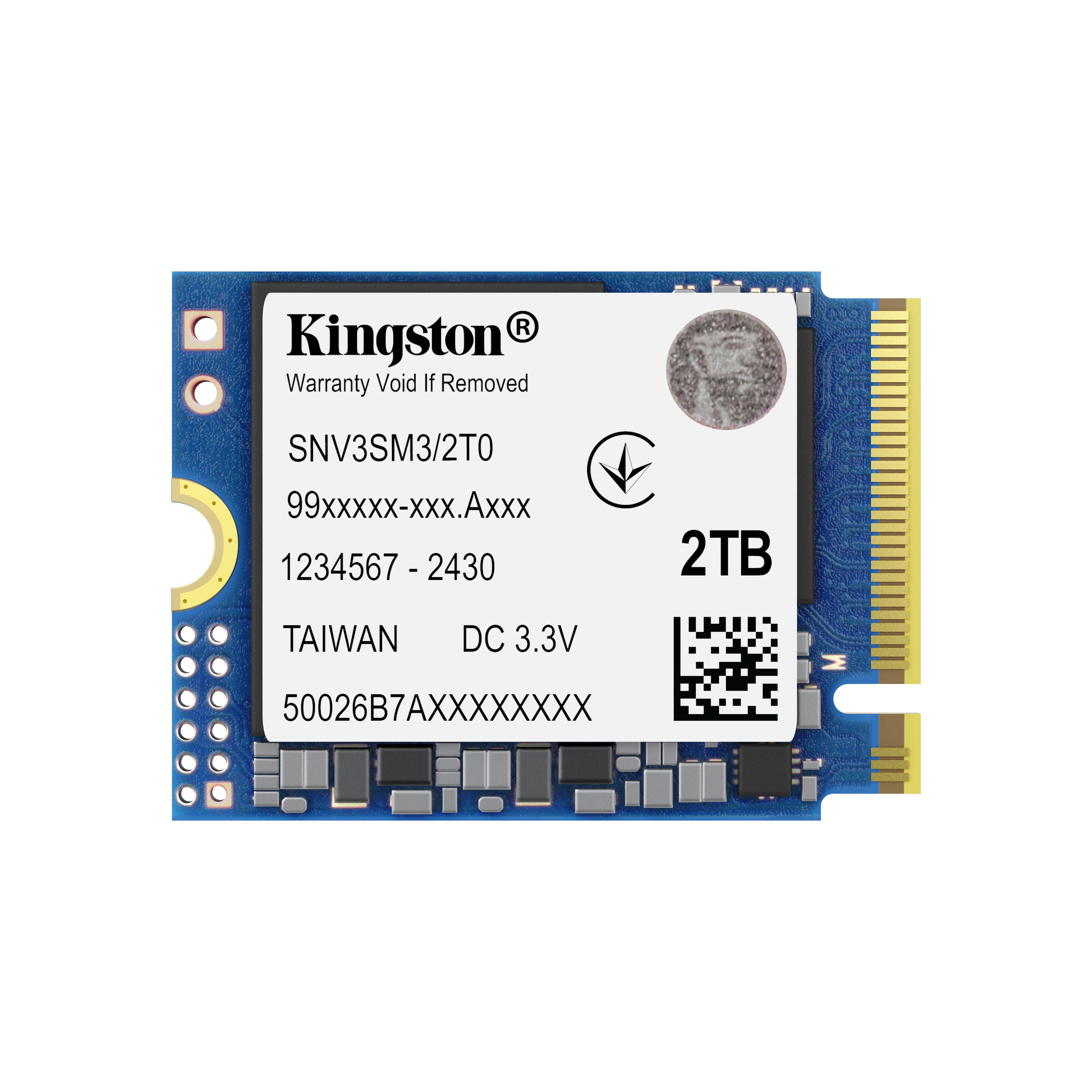 Unidad SSD 2TB M.2 2230 NVMe PCIe 4.0 x4 Kingston NV3 - PCIe 4.0, NAND 3D, R6000/W4000 MB/s 1