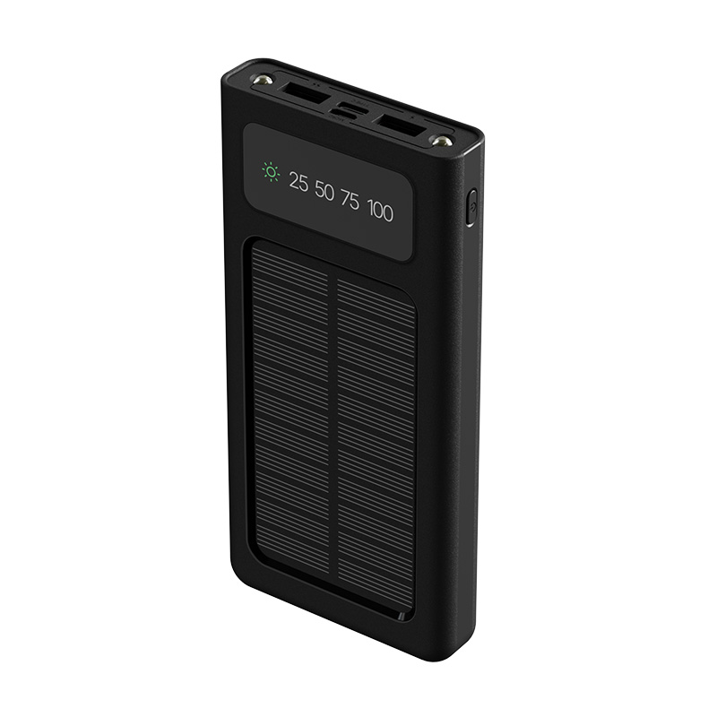 Powerbank con Cables de Carga Integrados Xtech XPB-100, Carga Solar, 10.000mAh, Negro 1
