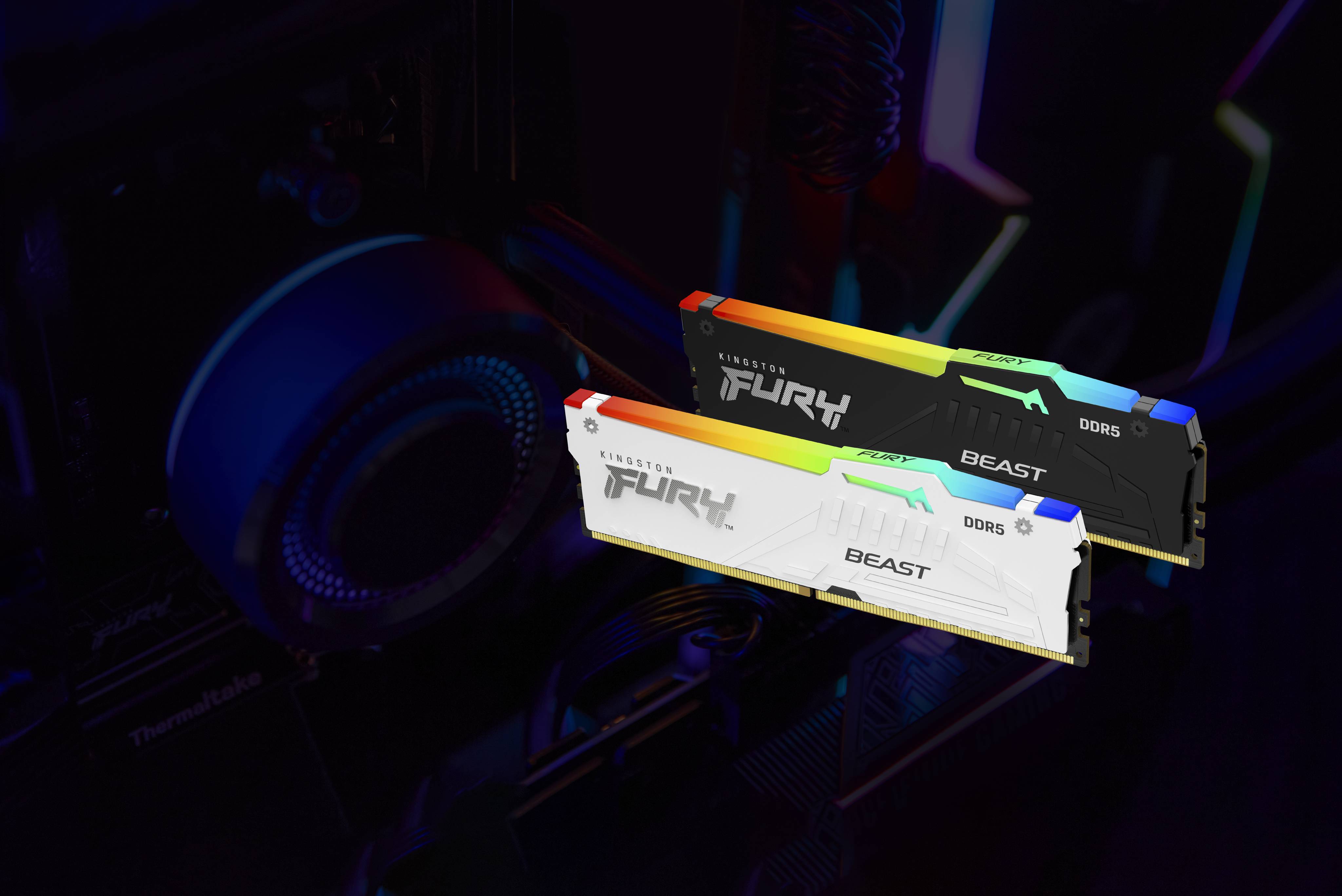 Memoria RAM DDR5 64GB 5600MHz CL36 Kingston Fury Beast RGB  Alto Rendimiento Gaming 8