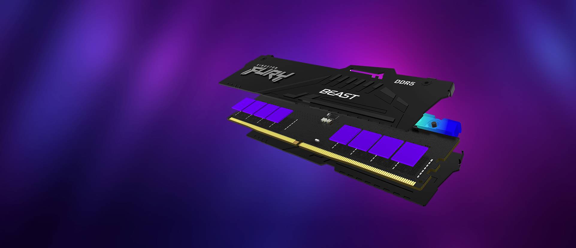 Memoria RAM DDR5 64GB 5600MHz CL36 Kingston Fury Beast RGB  Alto Rendimiento Gaming 11