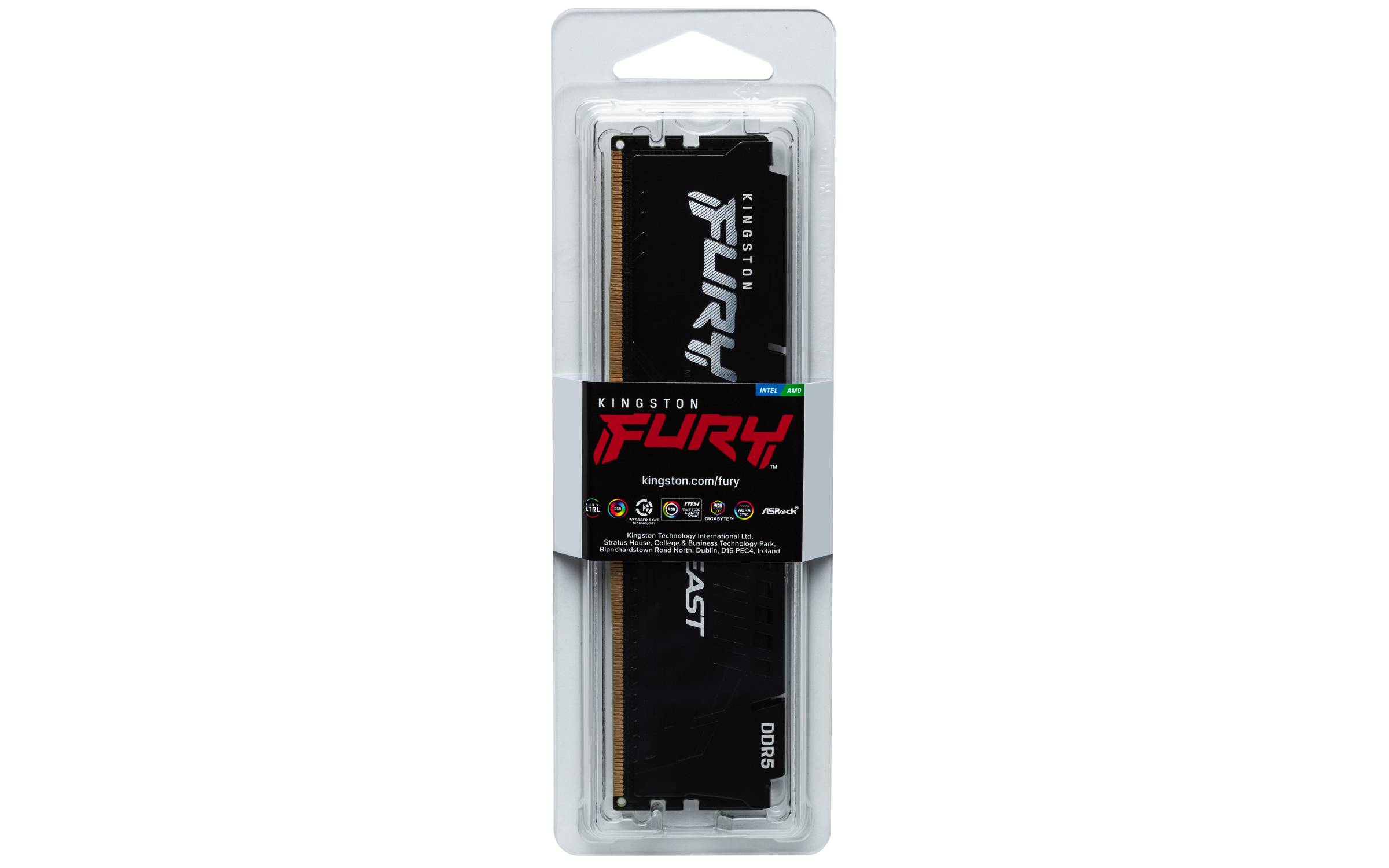 Memoria RAM DDR5 64GB 5600MHz CL36 Kingston FURY Beast , 288-pin DIMM, Black 6