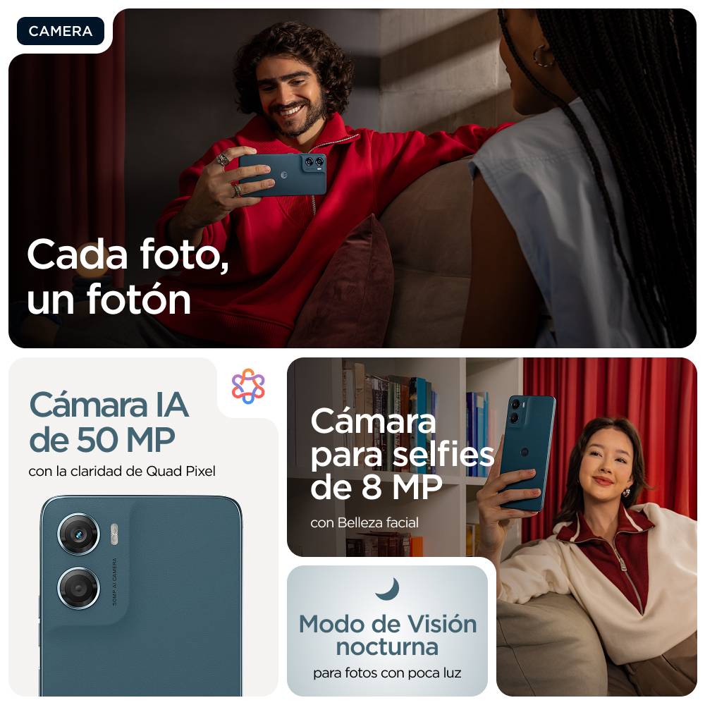 Smartphone Motorola Moto G06 Azul - 128GB, 4GB RAM, Pantalla 6.88