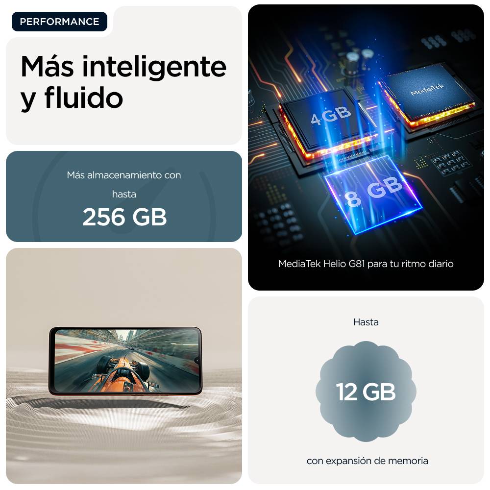 Smartphone Motorola Moto G06 Azul - 128GB, 4GB RAM, Pantalla 6.88