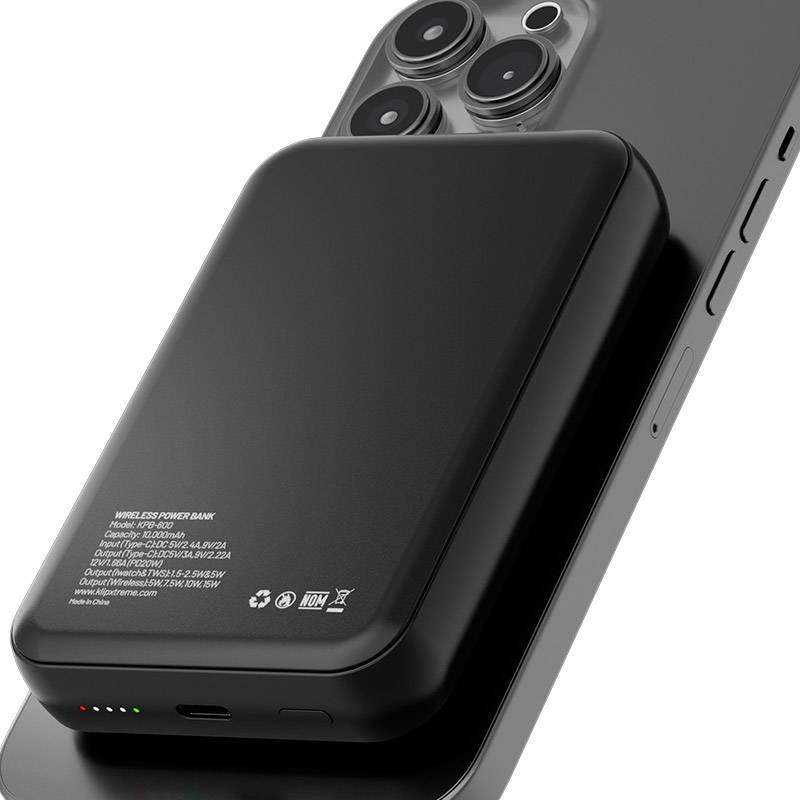 Banco de Energía Klip Xtreme KPB-600 - 10000mAh, Magnético, USB-C PD, Inalámbrico 3