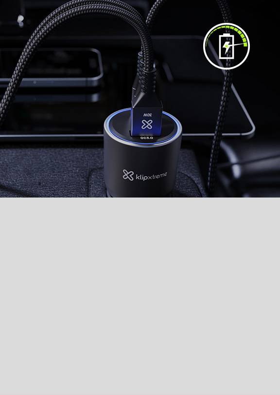 Adaptador auto Klip Xtreme 140W – 2×USB-C, 1×USB-A, carga rápida para múltiples dispositivos 8