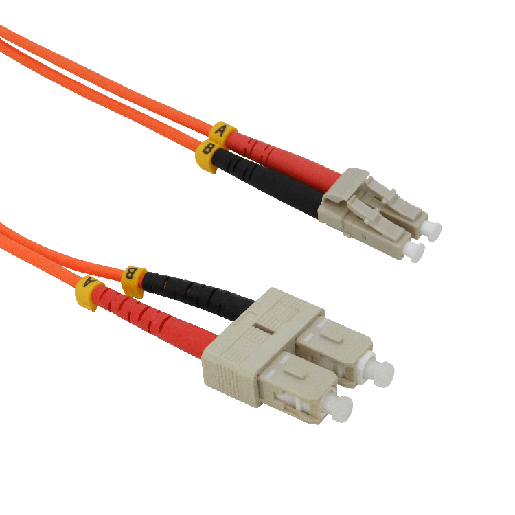1mt LC-SC OM1 MultiModo MM Duplex Jumper Fibra 3mm 62.5/125um 3