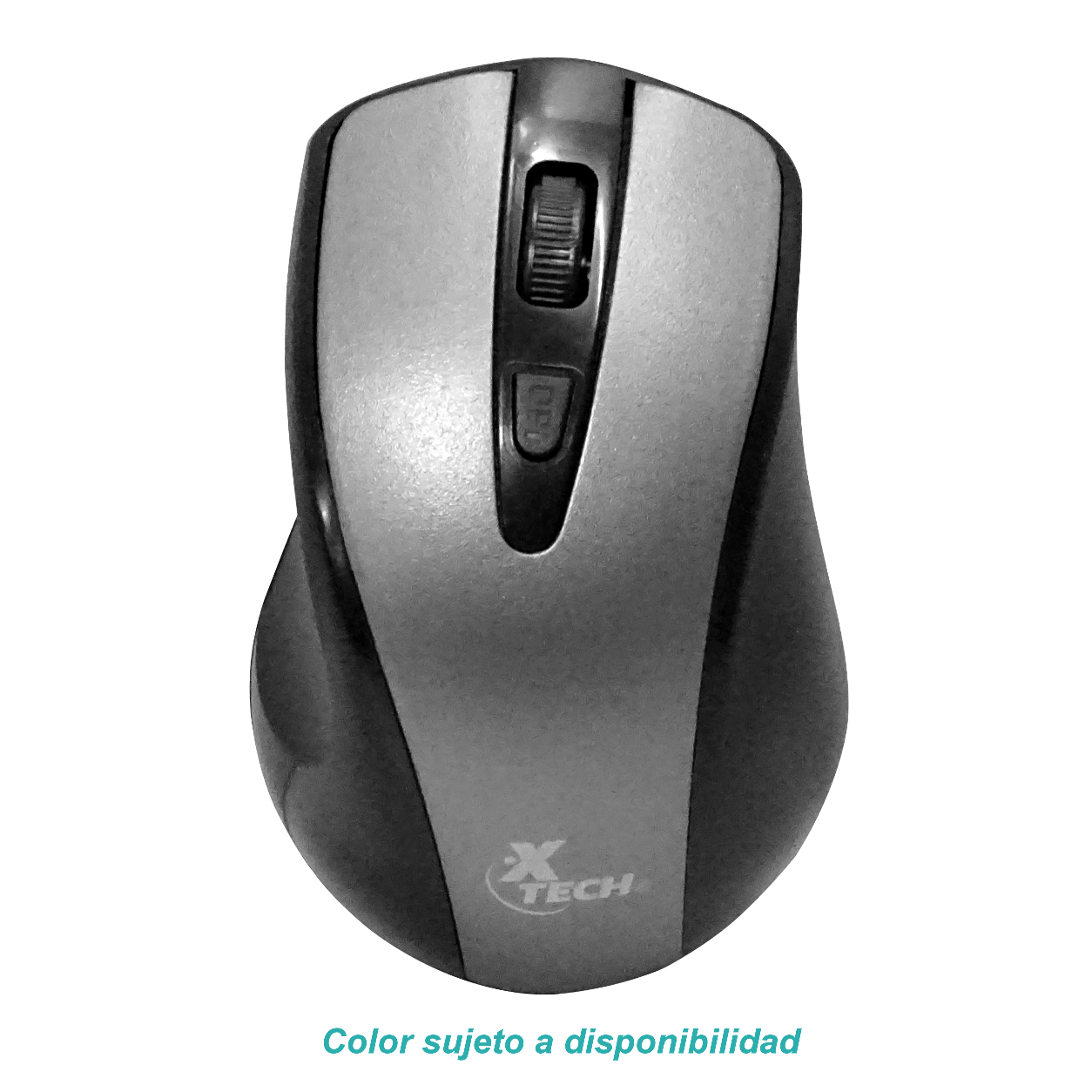 XTECH Mouse USB inalambrico inc-2xAAA 2,4GHz 4-botones Azul o Gris 3