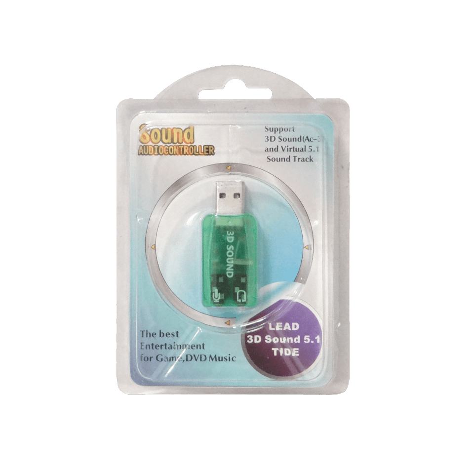 Adaptador Sonido USB-AM 2-3,5mm-H 1-in 1-out Audio 2