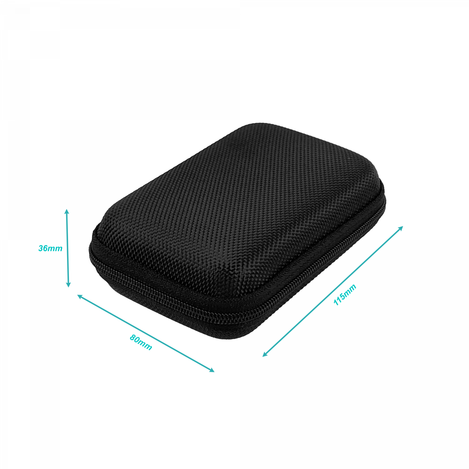 Estuche Negro Bolso 4,5 pulgada 36x80x150mm 2