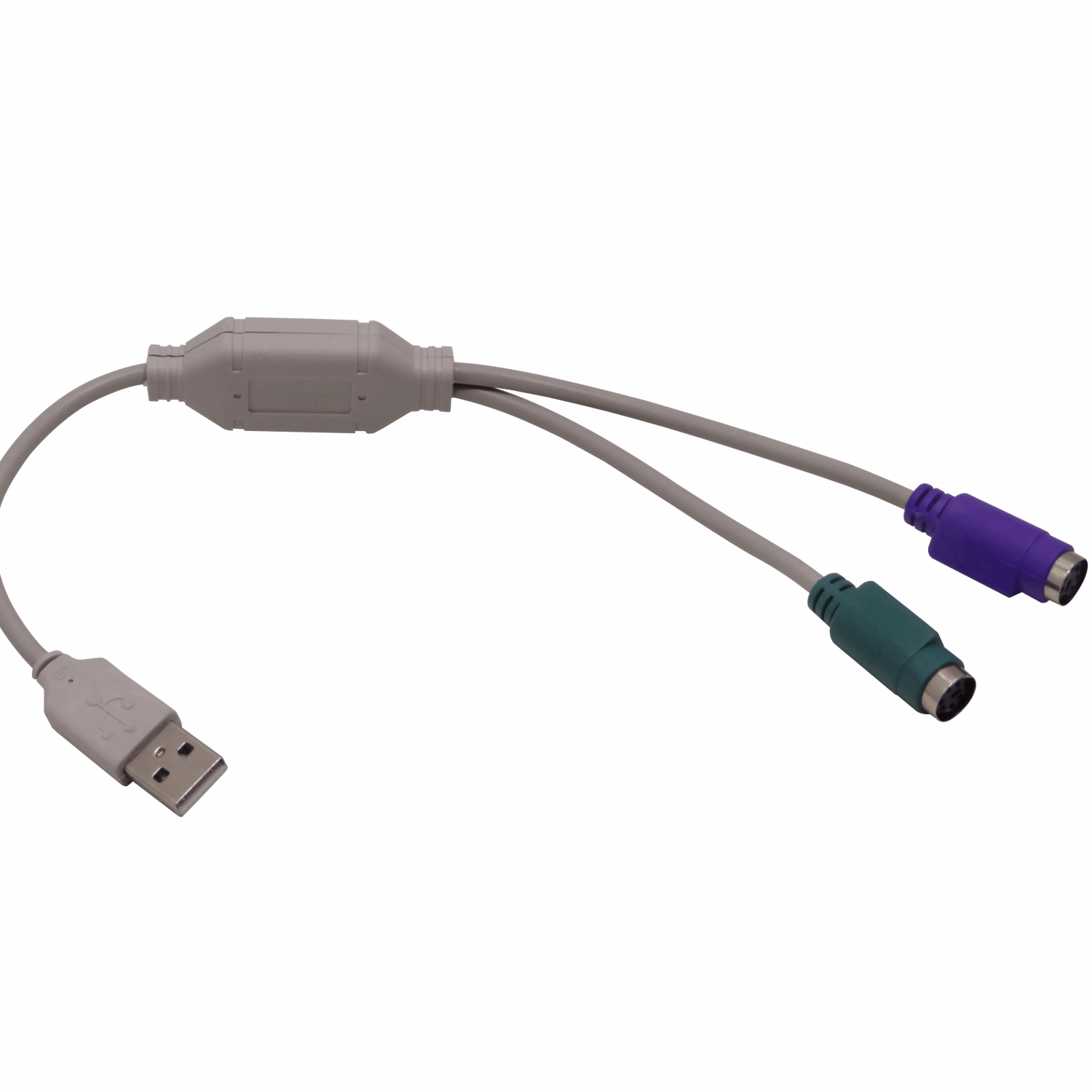 Adaptador USB-A-M a 2-PS2-H Teclado/Mouse USB-PS/2 2