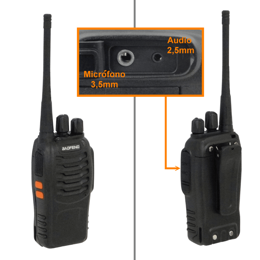 Radio 1un 6km 400-470MHz 16-Canales incl. cargador y bat 3,7V 1500mAh 7