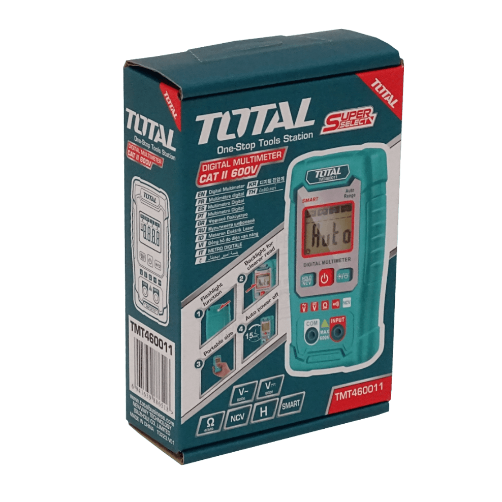 Tester digital Total MULTI-RANGO rango automatico 600V incluye pilas 1
