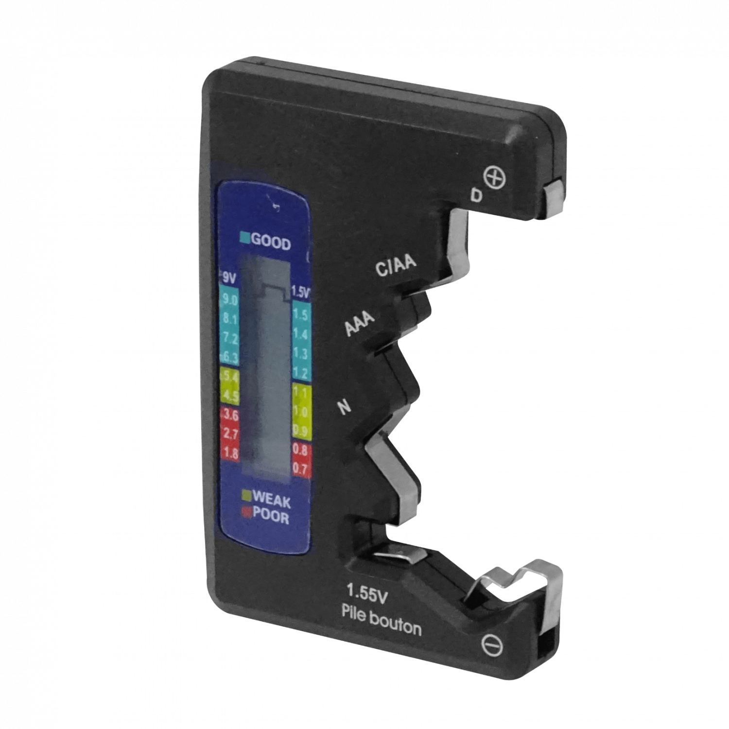 Probador de Pilas AA AAA C D N Pile bouton 0,7-9V Display Digital 4