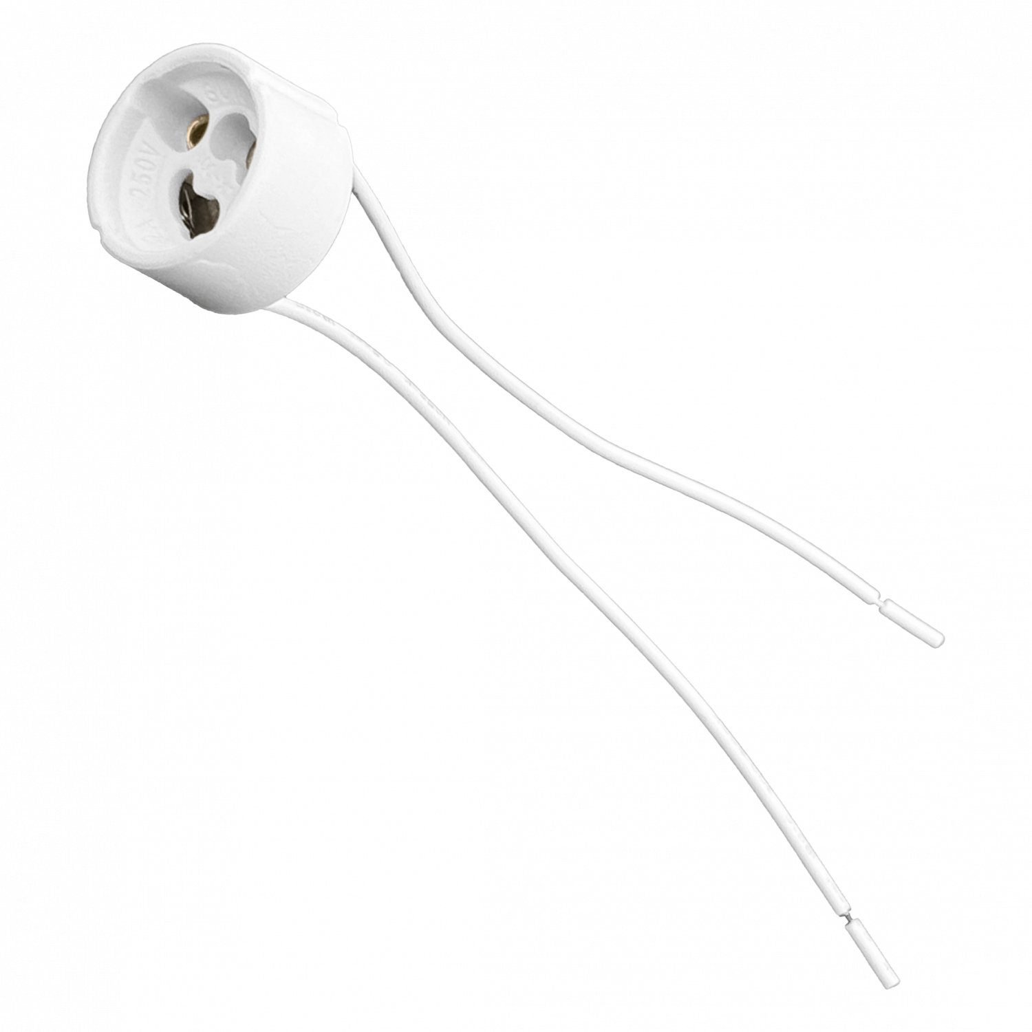 BASE GU10 Ceramica con cables Soquete Conector 2