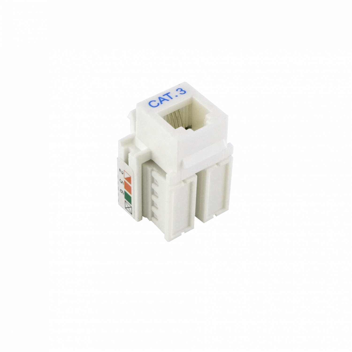 LINKMADE Blanco Cat3 RJ11/RJ14 6P4C Hembra Punchable Keystone 2