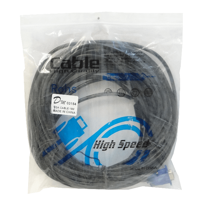 Cable VGA HDB15 Macho a Macho, 15 Metros, Video Blindado 3