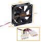 Ventilador para PC 80x80mm, 25mm de Altura, Conectro AMP/Molex 4 Pin ATX 8025, 12V DC, 0.18A - Miniatura 1