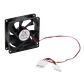 Ventilador para PC 80x80mm, 25mm de Altura, Conectro AMP/Molex 4 Pin ATX 8025, 12V DC, 0.18A - Miniatura 3
