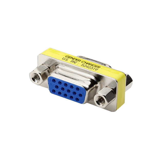 VGA-HH. VGA Hembra-Hembra copla 2-HD15(DB15-3-filas) p/FP1MV-FP2MV DE-15/HH 1
